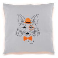 фото pn-0156060 набор для вышивания гладью (подушка) vervaco fox with orange glasses "лис в оранжевом пенсне"