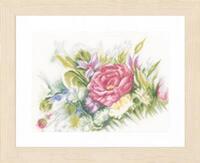фото PN-0156942 Набір для вишивки хрестом LanArte Watercolor flowers "Акварельні квіти"