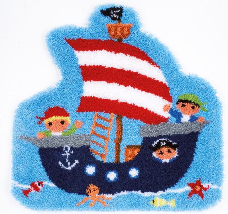 pn-0157787 набор для вышивания коврика vervaco pirate ship "пиратский корабль" | интернет-магазин Елена-Рукоделие