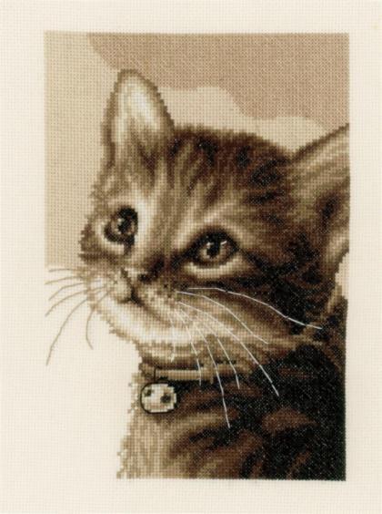 PN-0158081 Набір для вишивки хрестом Vervaco Kitten "Кошеня" | інтернет-магазин 'Елена-Рукоделие'