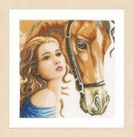 PN-0158324 Набір для вишивки хрестом LanArte Woman and Horse "Жінка та кінь" | інтернет-магазин 'Елена-Рукоделие'