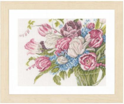 PN-0158327 Набір для вишивки хрестом LanArte Pretty Bouquet of Flowers "Гарний букет квітів" | інтернет-магазин 'Елена-Рукоделие'