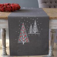 PN-0158415 Набір для вишивання гладдю (доріжка на стіл) Vervaco Christmas Trees "Різдвяні ялинки" | інтернет-магазин 'Елена-Рукоделие'