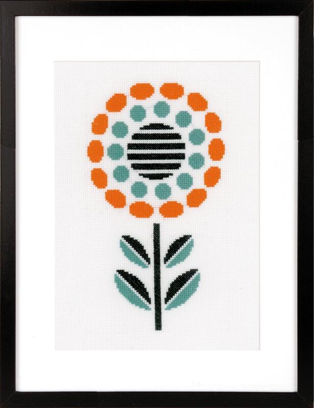 pn-0161613 набор для вышивки крестом vervaco abstract flower iii "абстрактный цветок iii" | интернет-магазин Елена-Рукоделие