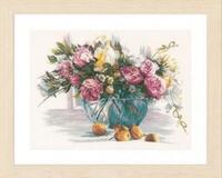 фото pn-0162299 набор для вышивки крестом lanarte still life of flowers "натюрморт из цветов"