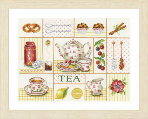 PN-0163387 Набір для вишивки хрестом LanArte Tea Party "Чаювання" | інтернет-магазин 'Елена-Рукоделие'