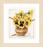 PN-0164071 Набір для вишивки хрестом LanArte Yellow Violets "Жовті фіалки" | інтернет-магазин 'Елена-Рукоделие'