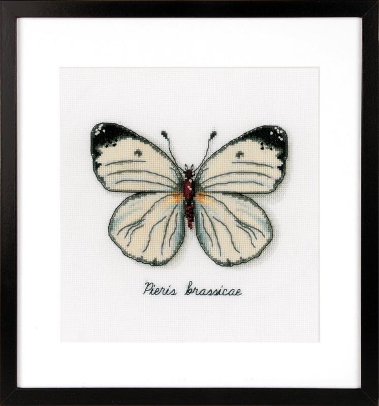 pn-0165233 набор для вышивки крестом vervaco white butterfly "белая бабочка" | интернет-магазин Елена-Рукоделие