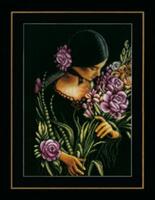 pn-0165378 набор для вышивки крестом lanarte woman & flowers "женщина и цветы" | интернет-магазин Елена-Рукоделие