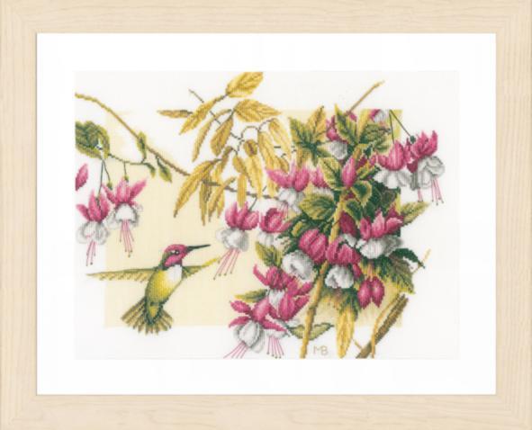 PN-0165379 Набір для вишивки хрестом LanArte Colibri and Flowers "Колібрі та квіти" | інтернет-магазин 'Елена-Рукоделие'