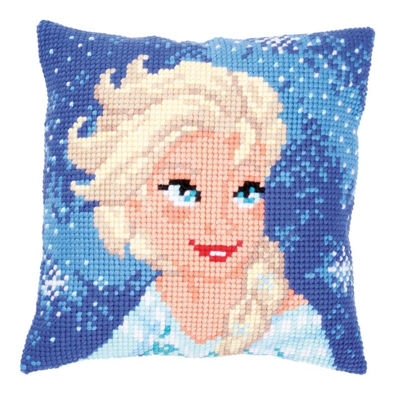 PN-0165924 Набір для вишивання хрестом (подушка) Vervaco Disney Frozen "Elsa" | інтернет-магазин 'Елена-Рукоделие'