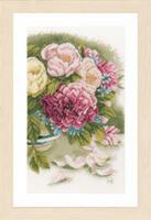 pn-0167126 набор для вышивки крестом lanarte peony roses "пионовидные розы" | интернет-магазин Елена-Рукоделие