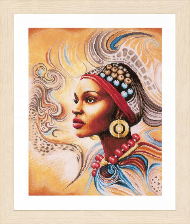 pn-0167128 набор для вышивки крестом lanarte mother africa "мать африка" | интернет-магазин Елена-Рукоделие