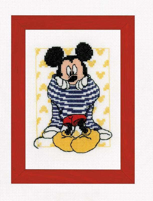 pn-0167520 набор для вышивки крестом vervaco "mickey mouse" | интернет-магазин Елена-Рукоделие