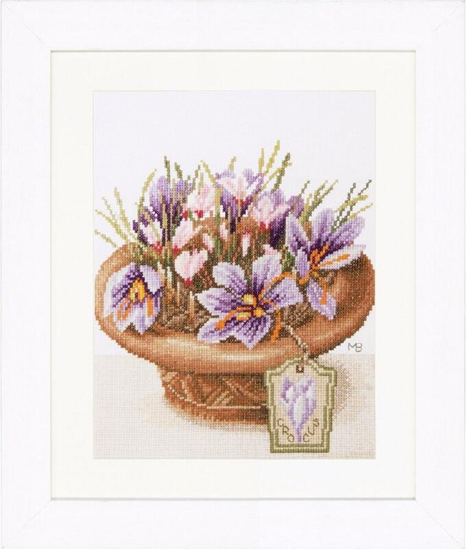 pn-0168601 набор для вышивки крестом lanarte crocus flowers "крокусы" | интернет-магазин Елена-Рукоделие