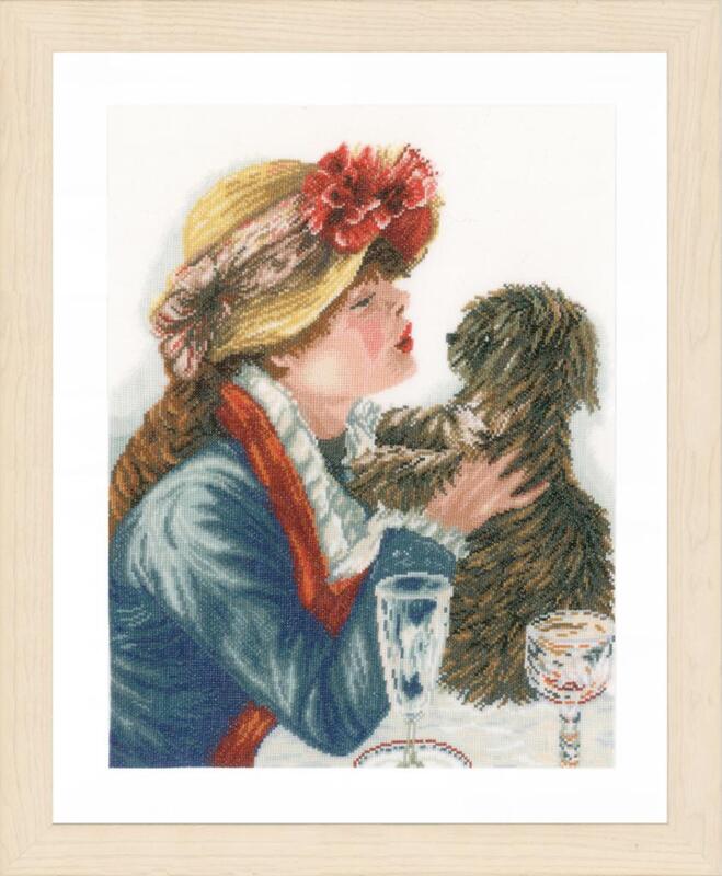 PN-0168607 Набір для вишивки хрестом LanArte Girl &amp; Dog "Дівчина та собака" | інтернет-магазин 'Елена-Рукоделие'