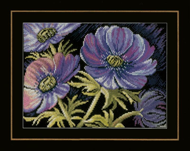 PN-0168608 Набір для вишивки хрестом LanArte Lilac Lake "Бузкові квіти" | інтернет-магазин 'Елена-Рукоделие'