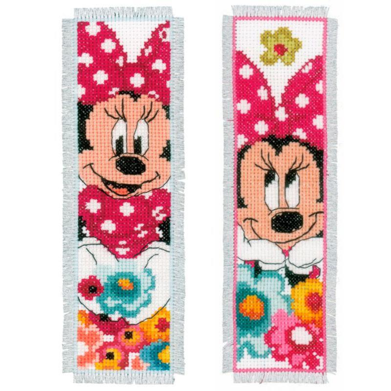 pn-0168651 набор для вышивки крестом vervaco закладка "minnie mouse" | интернет-магазин Елена-Рукоделие