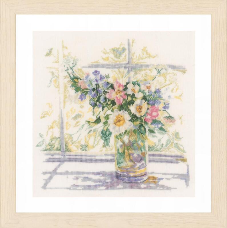 pn-0168743 набор для вышивки крестом lanarte bouquet of flowers "букет цветов" | интернет-магазин Елена-Рукоделие