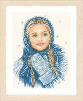 PN-0169674 Набір для вишивки хрестом LanArte Winter Girl "Зимова дівчина" | інтернет-магазин 'Елена-Рукоделие'