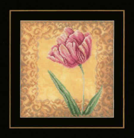 pn-0169677 набор для вышивки крестом lanarte tulip "тюльпан" | интернет-магазин Елена-Рукоделие