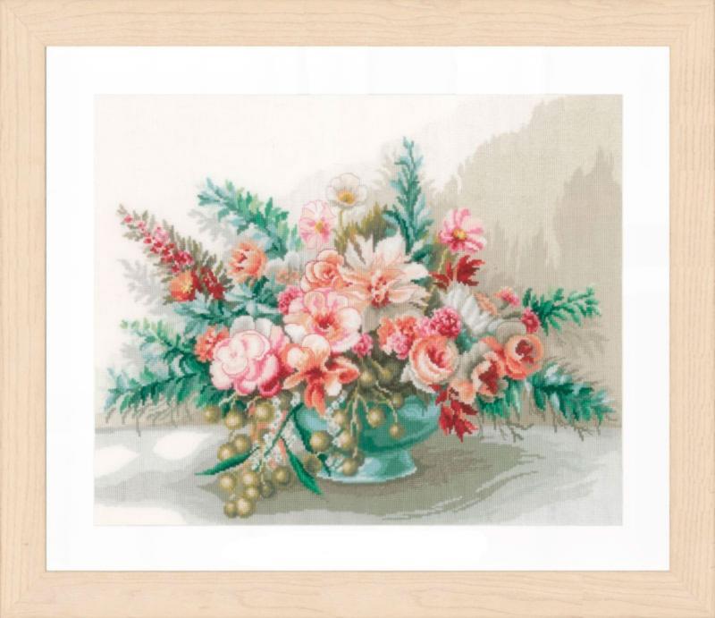 PN-0169794 Набір для вишивки хрестом LanArte Bouquet of flowers "Букет квітів" | інтернет-магазин 'Елена-Рукоделие'
