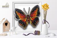 Б-026 Набор для вышивки бисером на прозрачной основе "3-D Бабочка Charaxes Lingha" | інтернет-магазин 'Елена-Рукоделие'