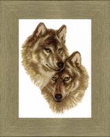 вт-058 набор для вышивания крестом crystal art "волк и волчица" | интернет-магазин Елена-Рукоделие