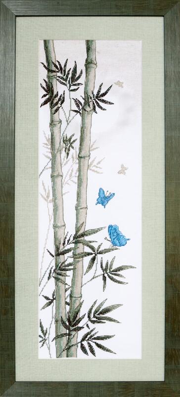ВТ-074 Набір для вишивання хрестиком Crystal Art "Метелики у стеблях бамбука" | інтернет-магазин 'Елена-Рукоделие'