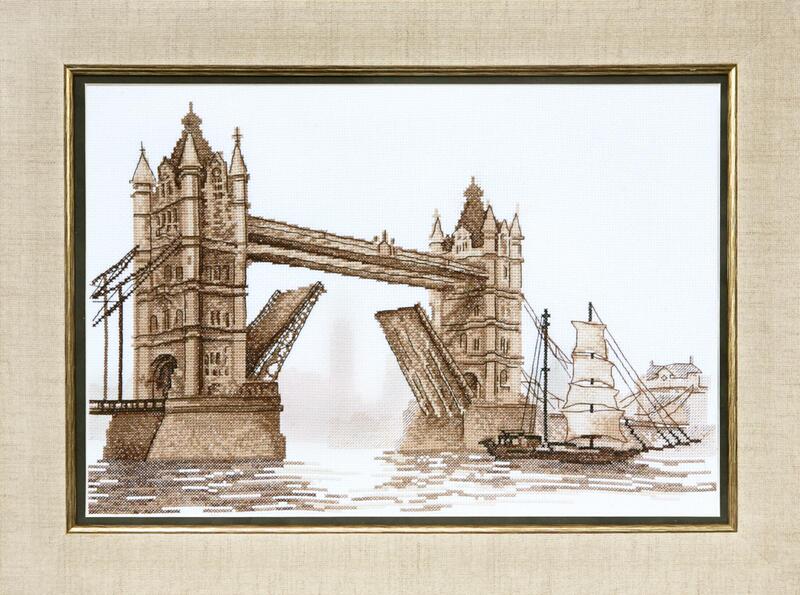 вт-087 набор для вышивания крестом crystal art "лондон.тауэрский мост" | интернет-магазин Елена-Рукоделие