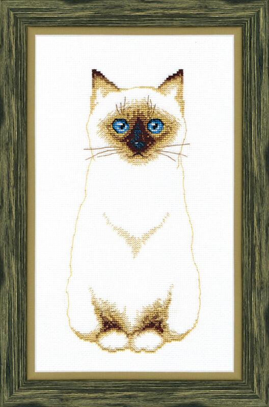 вт-109 набор для вышивания крестом crystal art "сиамский кот" | интернет-магазин Елена-Рукоделие