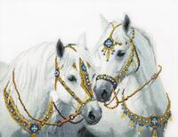 ВТ-249 Набір для вишивання хрестом Crystal Art "Весільні коні" | інтернет-магазин 'Елена-Рукоделие'