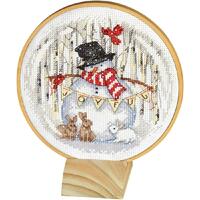 70-08979 набор для вышивания крестом dimensions joyful snow globe "радостный снежный шар" | интернет-магазин Елена-Рукоделие
