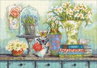 70-65194 набор для вышивания крестом dimensions garden collectibles "садовые предметы" | интернет-магазин Елена-Рукоделие