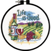 72-73545 набор для вышивания крестом dimensions life is good "жизнь хороша" | интернет-магазин Елена-Рукоделие