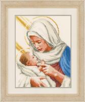 фото pn-0148524 набор для вышивки крестом vervaco мария и иисус, аида 14, 23х27, счётный крест.