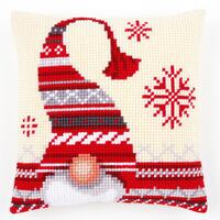 PN-0156877 Набір для вишивання хрестом (подушка) Vervaco Christmas Elf "Різдвяні гноми" | інтернет-магазин 'Елена-Рукоделие'