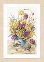 pn-0169671 набор для вышивки крестом lanarte flowers and lapwing цветы и чибис | интернет-магазин Елена-Рукоделие