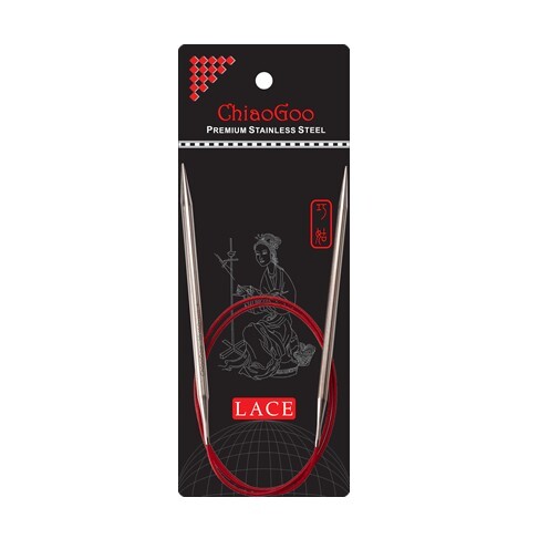кругові сталеві спиці chiaogoo red lace, 60 см (24") 6,5 мм | интернет-магазин Елена-Рукоделие