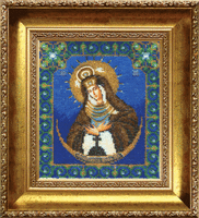 фото набор для вышивки бисером чарівна мить б-1013 "икона божьей матери остробрамская"