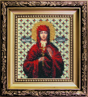 набор для вышивки бисером чарівна мить б-1016 "икона святая мученица валентина" | интернет-магазин Елена-Рукоделие