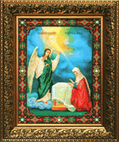 фото набор для вышивки бисером чарівна мить б-1028 "икона благовещение пресвятой богородицы" 