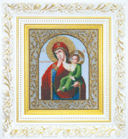 фото набор для вышивки бисером чарівна мить б-1045 "икона божьей матери утешение"