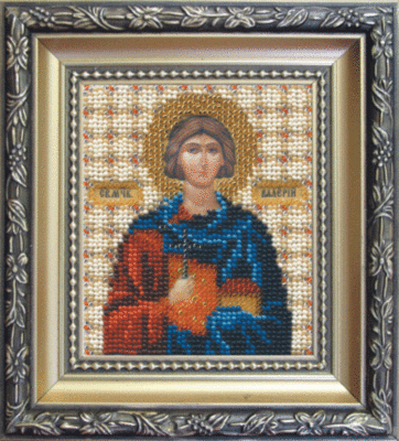 набор для вышивки бисером чарівна мить б-1070 "икона святой мученик валерий" | интернет-магазин Елена-Рукоделие