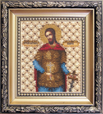 набор для вышивки бисером чарівна мить б-1094 "икона святой великомученик никита" | інтернет-магазин 'Елена-Рукоделие'