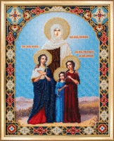 фото набор для вышивки бисером чарівна мить б-1101 "икона вера, надежда, любовь  и мать софия"