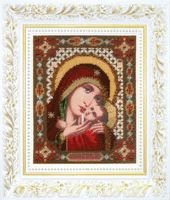фото набор для вышивки бисером чарівна мить б-1108 "икона божьей матери касперовская"