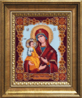 фото набор для вышивки бисером чарівна мить б-1113 "икона божьей матери троеручица"