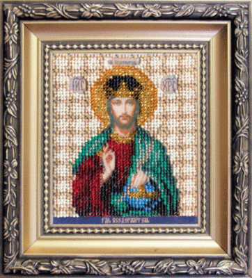набор для вышивки бисером чарівна мить б-1119 "икона господа иисуса христа" | інтернет-магазин 'Елена-Рукоделие'