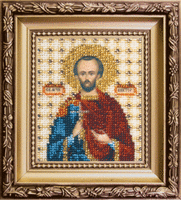 фото набор для вышивки бисером чарівна мить б-1137 "икона святой мученик виктор"